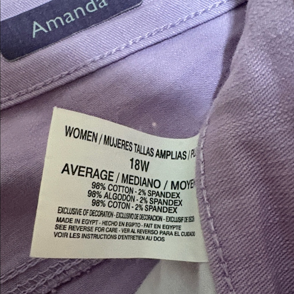 Gloria Vanderbilt Lavender Amanda Pants - Picture 7 of 10